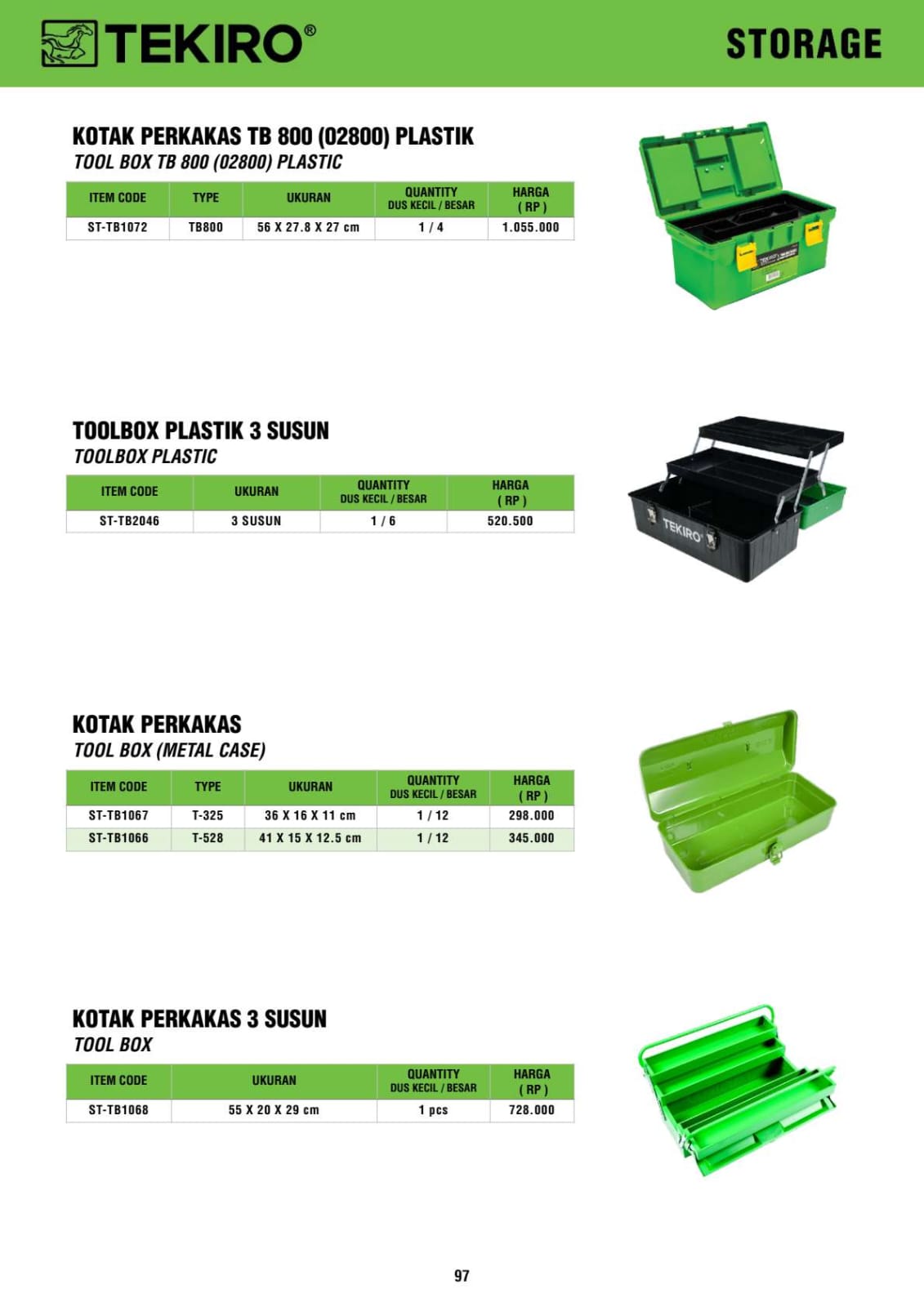 TOOL BOX 3 SUSUN 2 SUSUN DAN ROLLER CABINET - Gambar 5