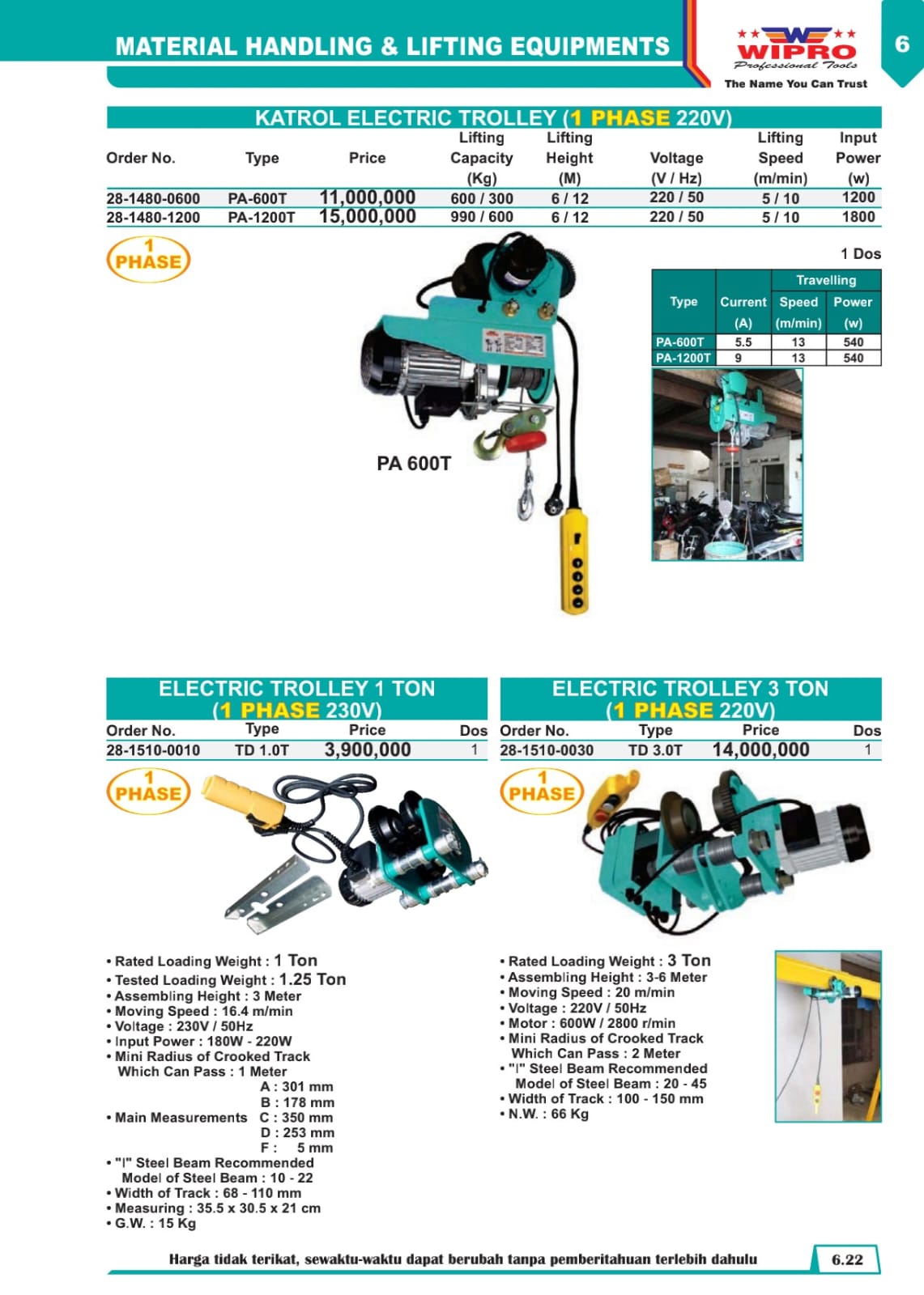 CHAIN BLOCK WIPPRO 3TON X 3 METER  - Gambar 2